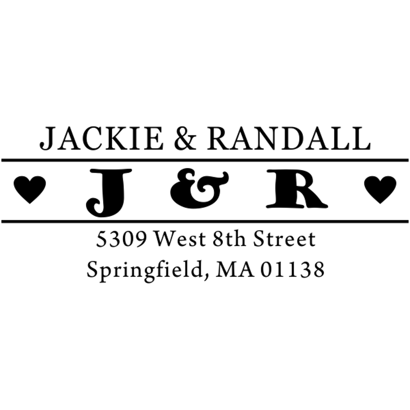 Heart Sided Address Stamp