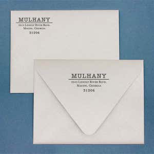 Mulhany Return Address Stamp Imprint Example