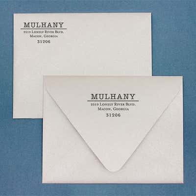Mulhany Return Address Stamp - alternate view