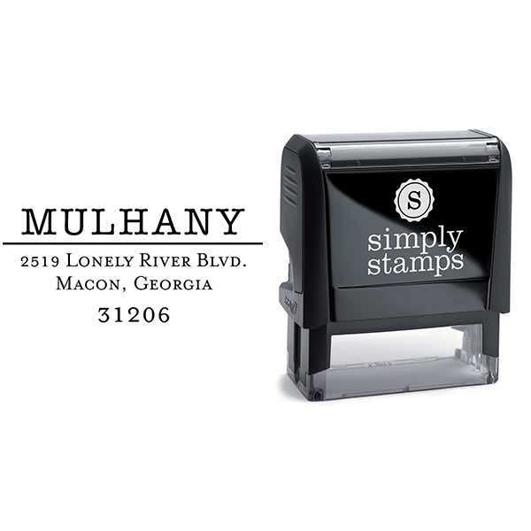 Mulhany Return Address Stamp Body and Design