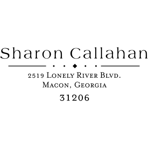 Callahan Diamond Return Address Stamp