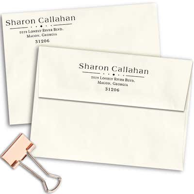 Callahan Diamond Return Address Stamp - alternate view