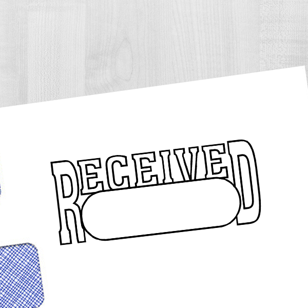 RECEIVED Outline Stock Stamp