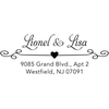 Heart Curly Address Stamp