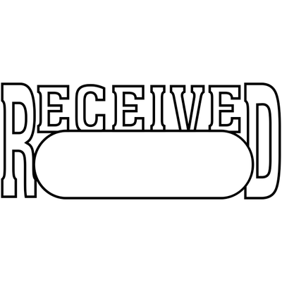 RECEIVED Outline Stock Stamp - alternate view