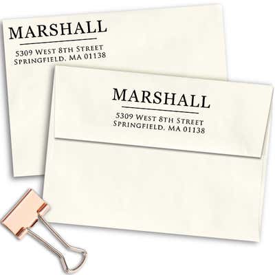 Large Last Name Return Address Stamp - alternate view