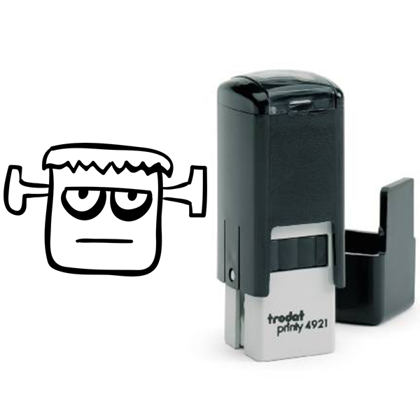 Frankenstein Monster Halloween Craft Rubber Stamp Body and Design