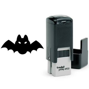 Short Fat Bat Halloween Craft Rubber Stamp Body and Design