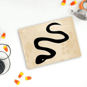 Snake Halloween Craft Rubber Stamp Imprint Example