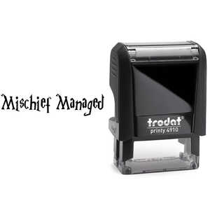 Mischief Managed Halloween Craft Rubber Stamp Body and Design