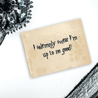 Up to No Good Halloween Craft Rubber Stamp - alternate view