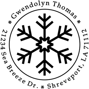 Cute Snowflake Custom Return Address Stamp