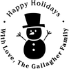 Happy Snowman Custom Return Address Stamper