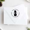 Snowman Hands Up Return Stamp Imprint Example