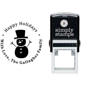 Snowman Hands Up Return Stamp Body and Design