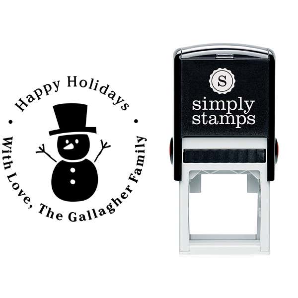 Snowman Hands Up Return Stamp Body and Design