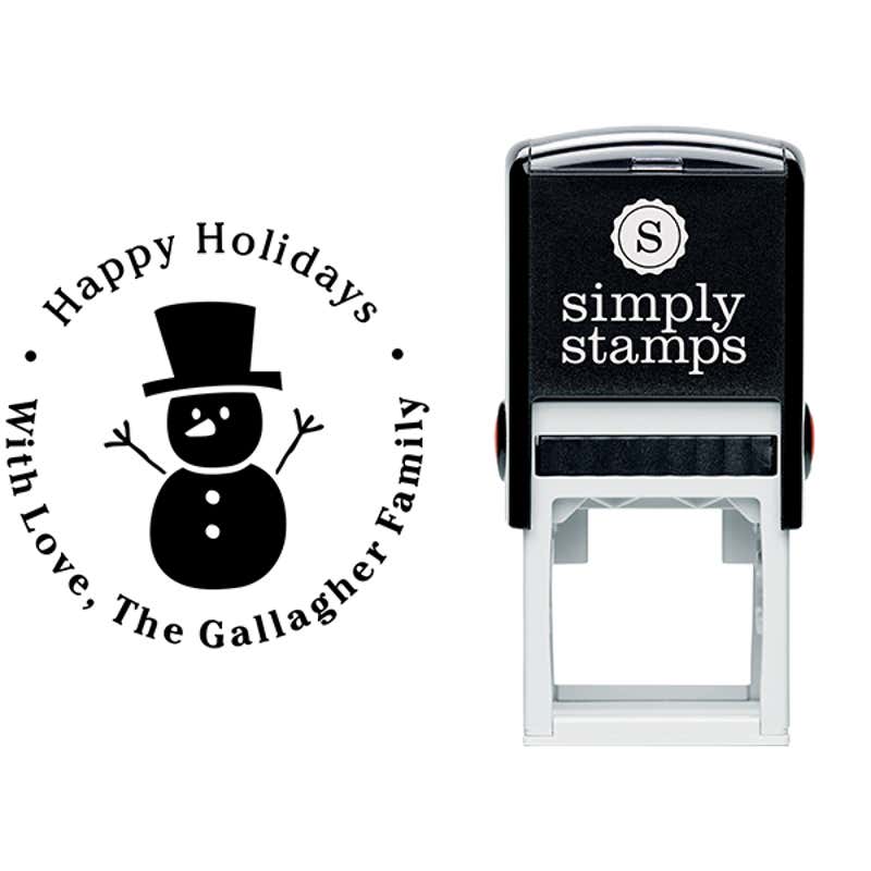 Snowman Hands Up Return Stamp Body and Design