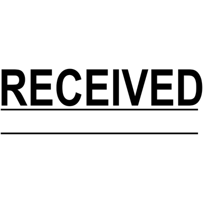 RECEIVED Underlined Stock Stamp - alternate view