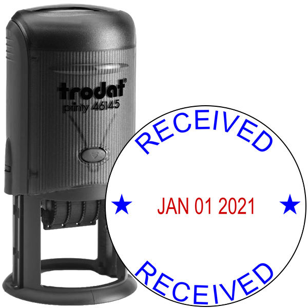 Round Self-Inking Scanned Dater Stamp
