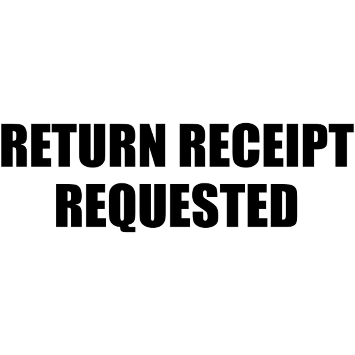RETURN RECEIPT REQUESTED Stock Stamp