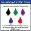 Pre inked and ink pad colors options infographic