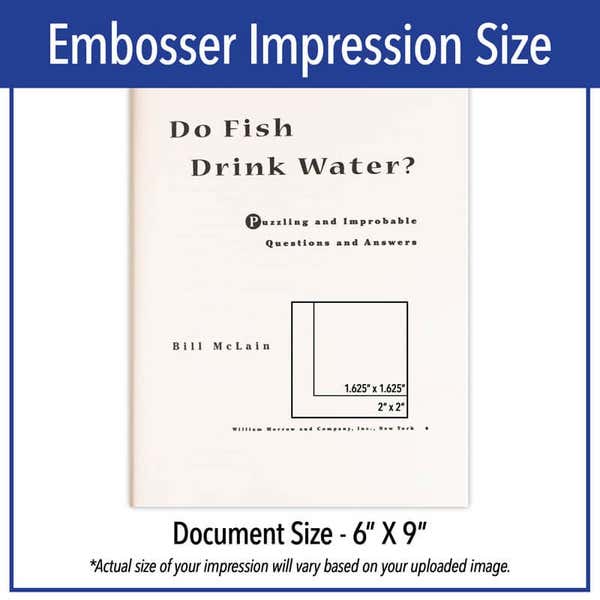 Embosser impression size visual 