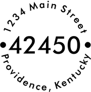 Round ZIP Address Stamp