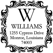 Ornament Border Return Address Stamp