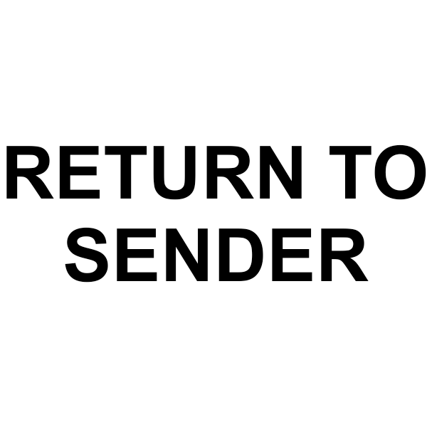 Return To Sender Self-Inking Stock Stamp