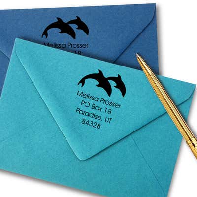 Dolphin Round Stamp - alternate view