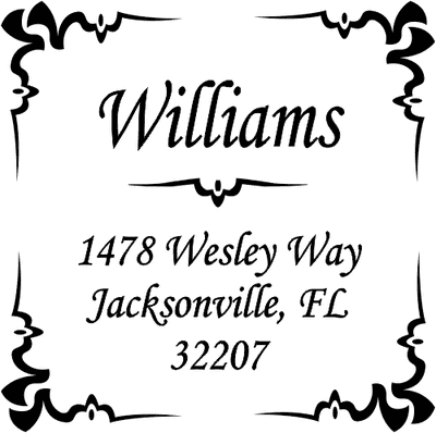 deco rubber address stamp