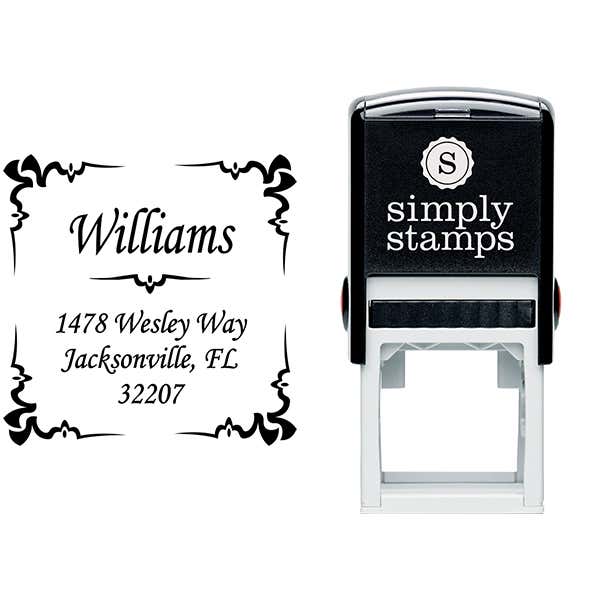 Square Deco Address Stamp Stamp Body and Imprint