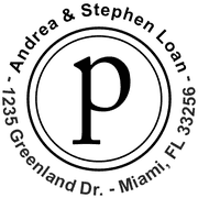 Deux Line Letter Stamp