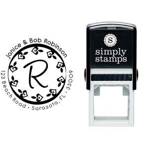 Hearts Letter Address Stamp Body and Design
