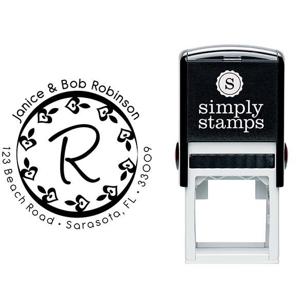 Hearts Letter Address Stamp Body and Design