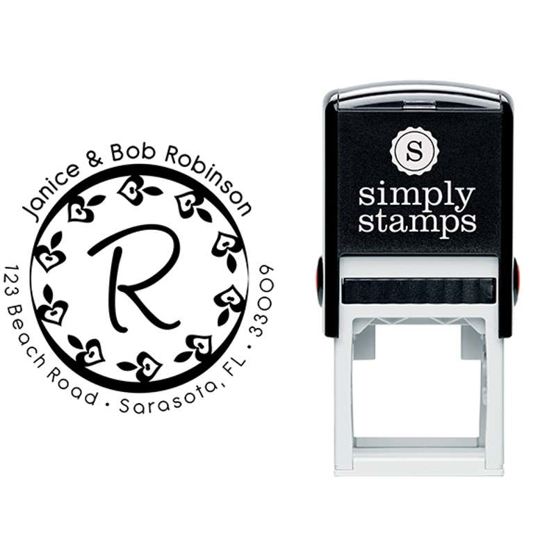 Hearts Letter Address Stamp Body and Design