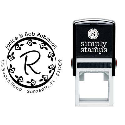 Hearts Letter Address Stamp - alternate view