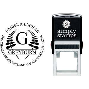 Leaf Emblem Stamp Stamp Body and Imprint