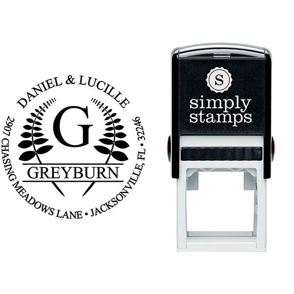 Leaf Emblem Stamp Stamp Body and Imprint