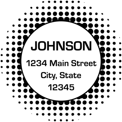 Halftone Circle Stamp