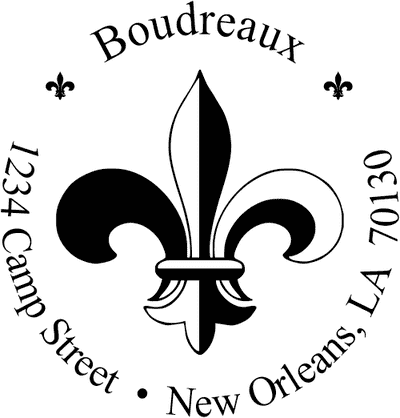 Fleur De Lis Return Address Stamper
