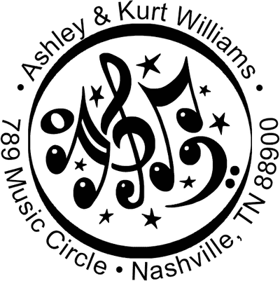 Musical Address Stamp