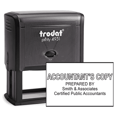 Accountants Copy Stamp Outlined