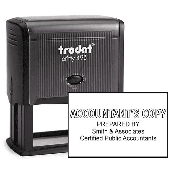 Accountants Copy Stamp Outlined