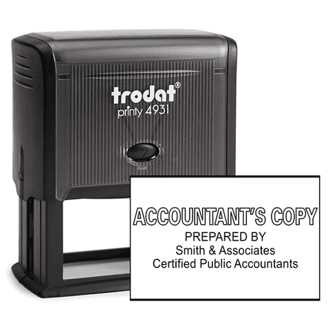Accountants Copy Outlined Stamp