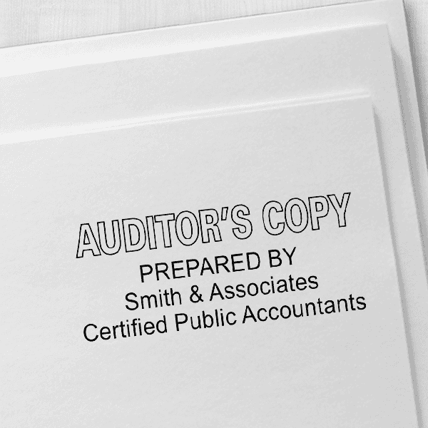 Auditors Copy Stamp Outlined Imprint Example