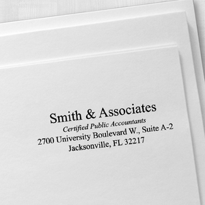 Company Title Address Stamp Imprint Example