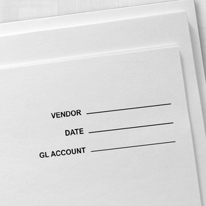 GL Account Stamp Imprint Example