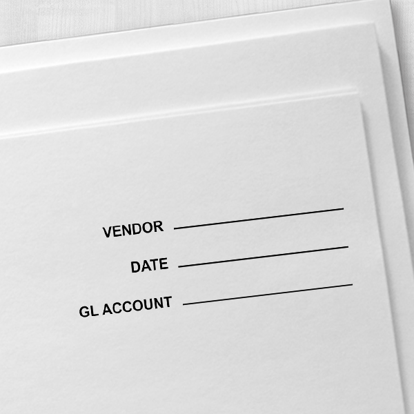 GL Account Stamp Imprint Example