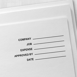 GL Job Exp Approved Stamp Imprint Example